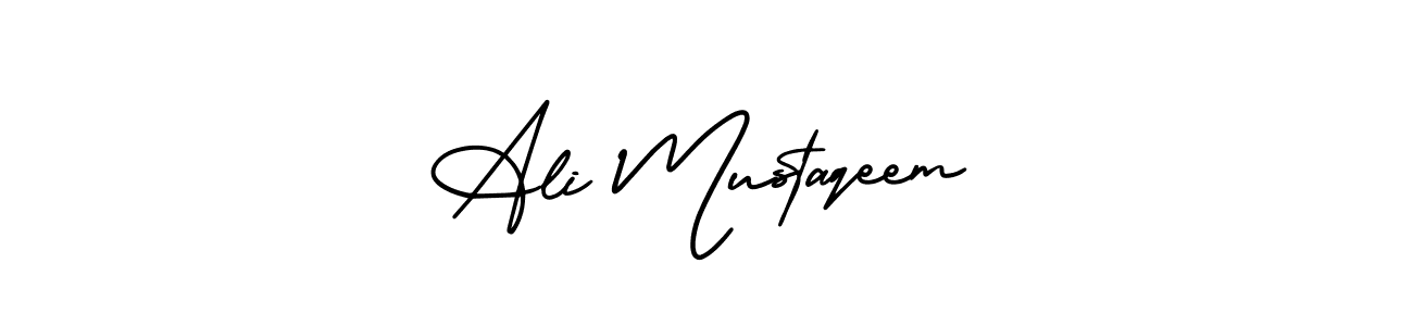 Make a beautiful signature design for name Ali Mustaqeem. With this signature (AmerikaSignatureDemo-Regular) style, you can create a handwritten signature for free. Ali Mustaqeem signature style 3 images and pictures png