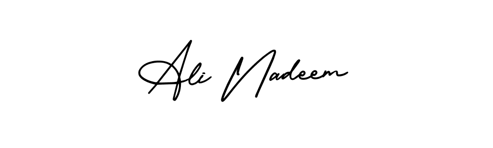 Use a signature maker to create a handwritten signature online. With this signature software, you can design (AmerikaSignatureDemo-Regular) your own signature for name Ali Nadeem. Ali Nadeem signature style 3 images and pictures png