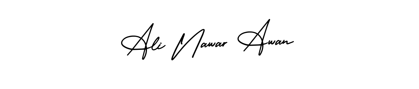 How to make Ali Nawar Awan name signature. Use AmerikaSignatureDemo-Regular style for creating short signs online. This is the latest handwritten sign. Ali Nawar Awan signature style 3 images and pictures png