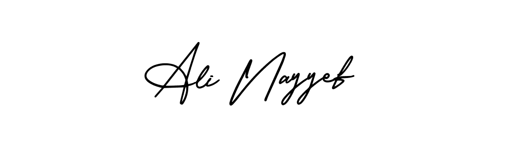 Make a beautiful signature design for name Ali Nayyef. With this signature (AmerikaSignatureDemo-Regular) style, you can create a handwritten signature for free. Ali Nayyef signature style 3 images and pictures png