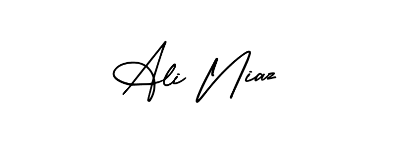 Similarly AmerikaSignatureDemo-Regular is the best handwritten signature design. Signature creator online .You can use it as an online autograph creator for name Ali Niaz. Ali Niaz signature style 3 images and pictures png