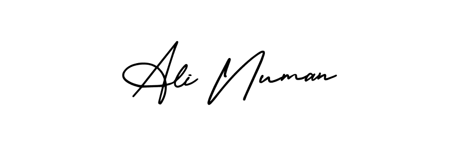 This is the best signature style for the Ali Numan name. Also you like these signature font (AmerikaSignatureDemo-Regular). Mix name signature. Ali Numan signature style 3 images and pictures png