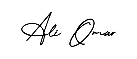 Create your official email sign-off with Ali Omar name in AmerikaSignatureDemo-Regular style. Crisp, clean, and perfectly legible across all screens. Ali Omar signature style 3 images and pictures png