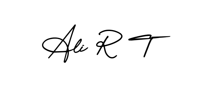 Similarly AmerikaSignatureDemo-Regular is the best handwritten signature design. Signature creator online .You can use it as an online autograph creator for name Ali R T. Ali R T signature style 3 images and pictures png