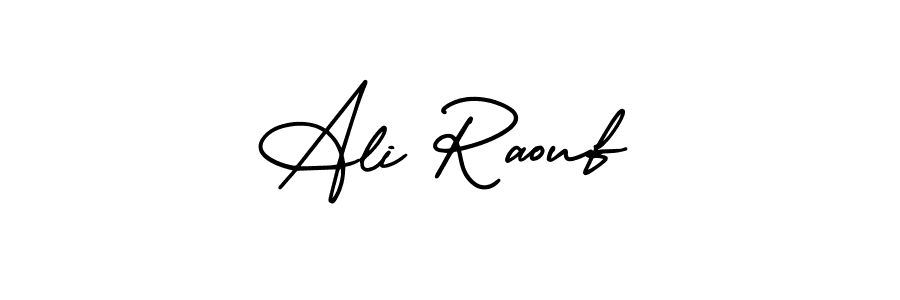 How to make Ali Raouf name signature. Use AmerikaSignatureDemo-Regular style for creating short signs online. This is the latest handwritten sign. Ali Raouf signature style 3 images and pictures png