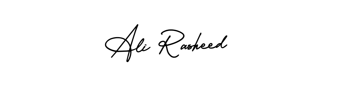 How to make Ali Rasheed name signature. Use AmerikaSignatureDemo-Regular style for creating short signs online. This is the latest handwritten sign. Ali Rasheed signature style 3 images and pictures png