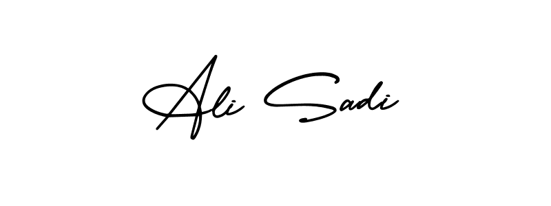 How to make Ali Sadi signature? AmerikaSignatureDemo-Regular is a professional autograph style. Create handwritten signature for Ali Sadi name. Ali Sadi signature style 3 images and pictures png