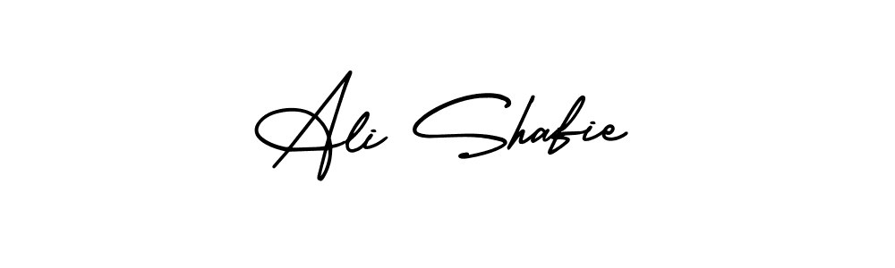 You should practise on your own different ways (AmerikaSignatureDemo-Regular) to write your name (Ali Shafie) in signature. don't let someone else do it for you. Ali Shafie signature style 3 images and pictures png