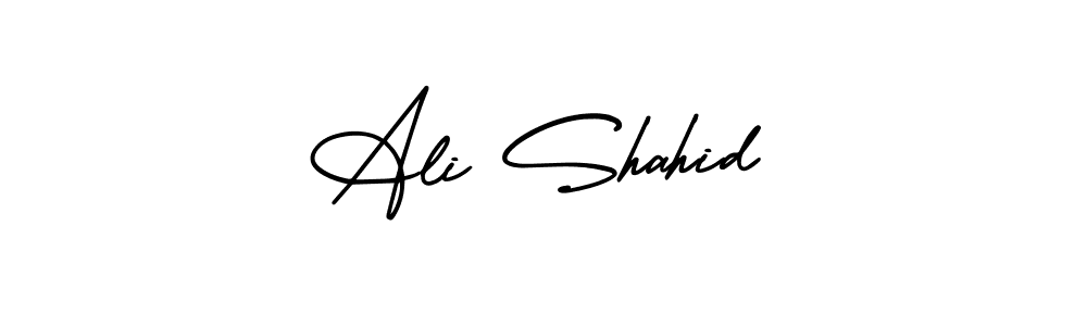 Best and Professional Signature Style for Ali Shahid. AmerikaSignatureDemo-Regular Best Signature Style Collection. Ali Shahid signature style 3 images and pictures png