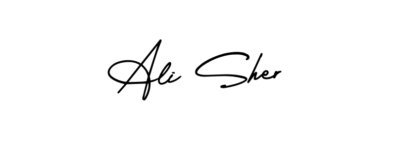 How to make Ali Sher signature? AmerikaSignatureDemo-Regular is a professional autograph style. Create handwritten signature for Ali Sher name. Ali Sher signature style 3 images and pictures png