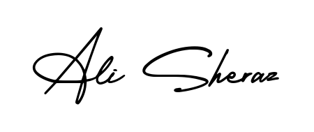 A dynamic signature style for Ali Sheraz using AmerikaSignatureDemo-Regular script. Designed to look authentic, handwritten, and professional. Ali Sheraz signature style 3 images and pictures png