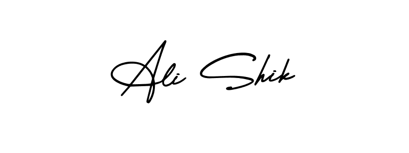 Design your own signature with our free online signature maker. With this signature software, you can create a handwritten (AmerikaSignatureDemo-Regular) signature for name Ali Shik. Ali Shik signature style 3 images and pictures png