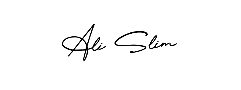 Make a beautiful signature design for name Ali Slim. With this signature (AmerikaSignatureDemo-Regular) style, you can create a handwritten signature for free. Ali Slim signature style 3 images and pictures png
