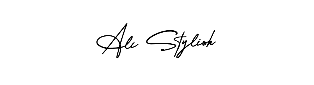The best way (AmerikaSignatureDemo-Regular) to make a short signature is to pick only two or three words in your name. The name Ali Stylish include a total of six letters. For converting this name. Ali Stylish signature style 3 images and pictures png