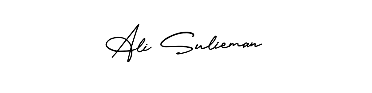 You should practise on your own different ways (AmerikaSignatureDemo-Regular) to write your name (Ali Sulieman) in signature. don't let someone else do it for you. Ali Sulieman signature style 3 images and pictures png