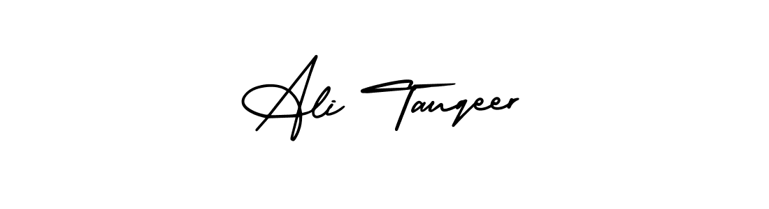 How to make Ali Tauqeer name signature. Use AmerikaSignatureDemo-Regular style for creating short signs online. This is the latest handwritten sign. Ali Tauqeer signature style 3 images and pictures png