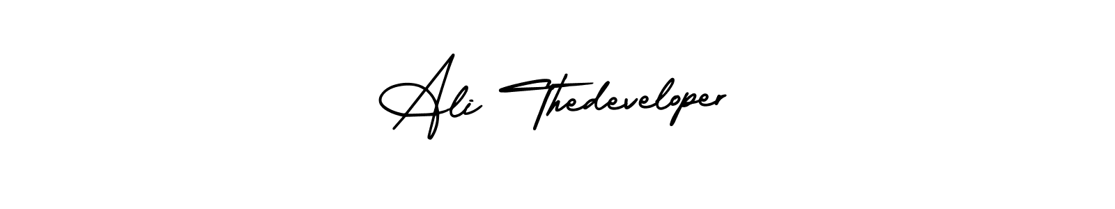 Create a beautiful signature design for name Ali Thedeveloper. With this signature (AmerikaSignatureDemo-Regular) fonts, you can make a handwritten signature for free. Ali Thedeveloper signature style 3 images and pictures png