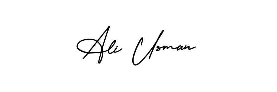 if you are searching for the best signature style for your name Ali Usman. so please give up your signature search. here we have designed multiple signature styles  using AmerikaSignatureDemo-Regular. Ali Usman signature style 3 images and pictures png