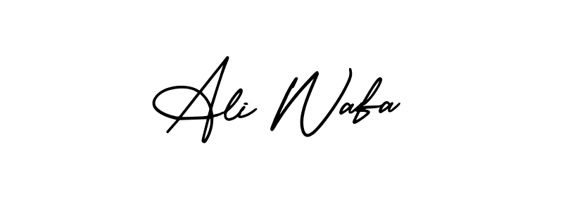 AmerikaSignatureDemo-Regular is a professional signature style that is perfect for those who want to add a touch of class to their signature. It is also a great choice for those who want to make their signature more unique. Get Ali Wafa name to fancy signature for free. Ali Wafa signature style 3 images and pictures png