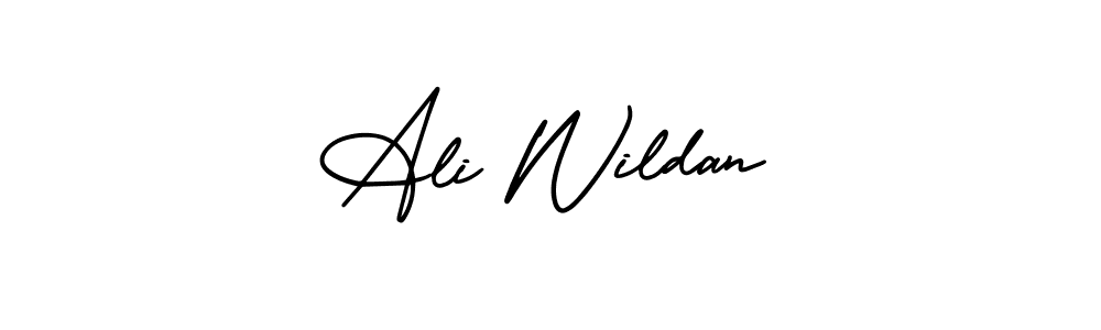 This is the best signature style for the Ali Wildan name. Also you like these signature font (AmerikaSignatureDemo-Regular). Mix name signature. Ali Wildan signature style 3 images and pictures png