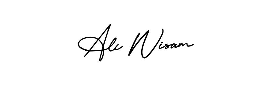 Create a beautiful signature design for name Ali Wisam. With this signature (AmerikaSignatureDemo-Regular) fonts, you can make a handwritten signature for free. Ali Wisam signature style 3 images and pictures png