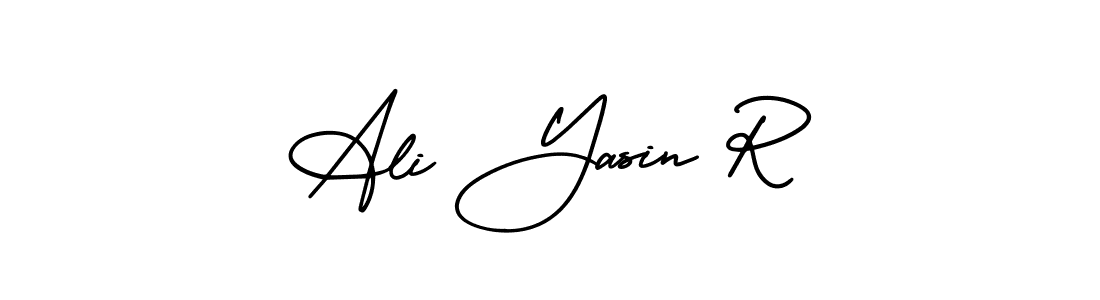 Make a short Ali Yasin R signature style. Manage your documents anywhere anytime using AmerikaSignatureDemo-Regular. Create and add eSignatures, submit forms, share and send files easily. Ali Yasin R signature style 3 images and pictures png