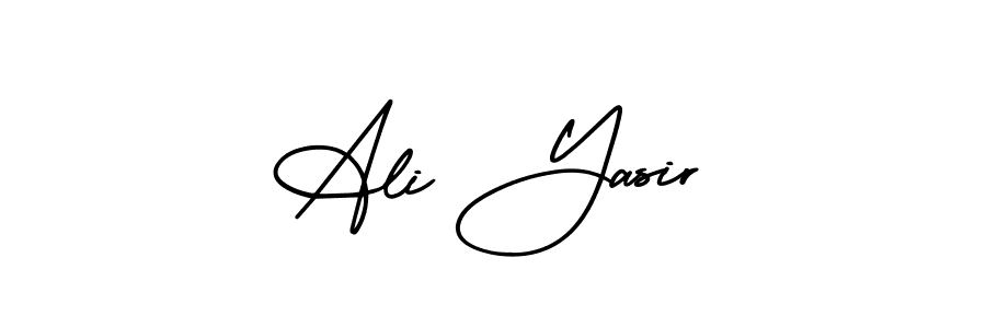 How to make Ali Yasir name signature. Use AmerikaSignatureDemo-Regular style for creating short signs online. This is the latest handwritten sign. Ali Yasir signature style 3 images and pictures png
