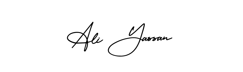 Make a beautiful signature design for name Ali Yassan. With this signature (AmerikaSignatureDemo-Regular) style, you can create a handwritten signature for free. Ali Yassan signature style 3 images and pictures png