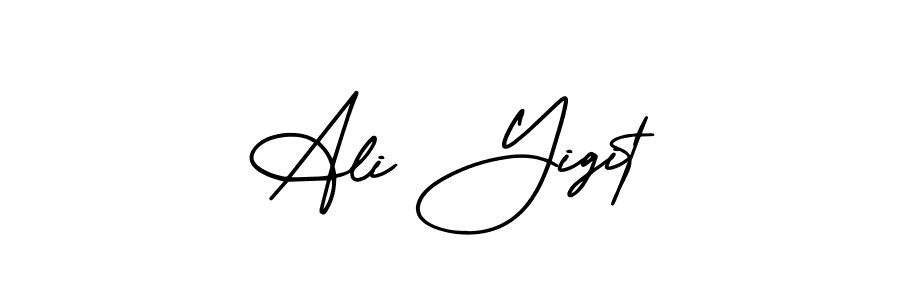 Use a signature maker to create a handwritten signature online. With this signature software, you can design (AmerikaSignatureDemo-Regular) your own signature for name Ali Yigit. Ali Yigit signature style 3 images and pictures png