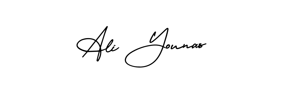 Design your own signature with our free online signature maker. With this signature software, you can create a handwritten (AmerikaSignatureDemo-Regular) signature for name Ali Younas. Ali Younas signature style 3 images and pictures png