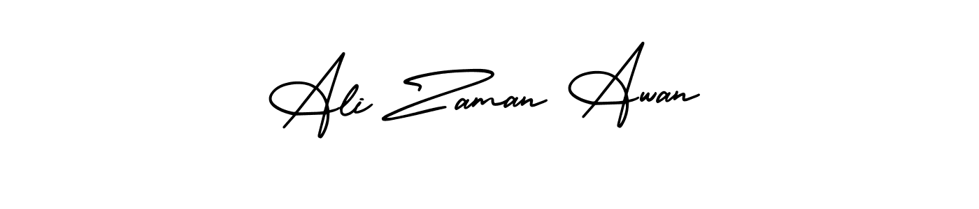 Ali Zaman Awan stylish signature style. Best Handwritten Sign (AmerikaSignatureDemo-Regular) for my name. Handwritten Signature Collection Ideas for my name Ali Zaman Awan. Ali Zaman Awan signature style 3 images and pictures png