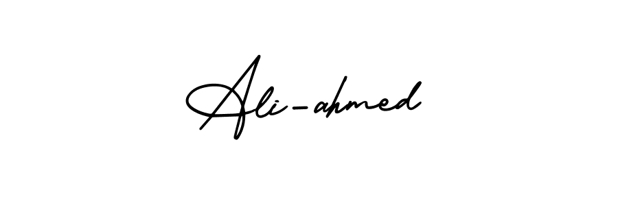 You can use this online signature creator to create a handwritten signature for the name Ali-ahmed. This is the best online autograph maker. Ali-ahmed signature style 3 images and pictures png
