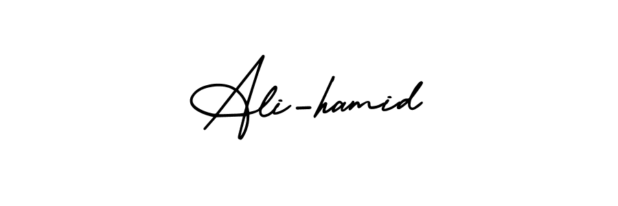 How to Draw Ali-hamid signature style? AmerikaSignatureDemo-Regular is a latest design signature styles for name Ali-hamid. Ali-hamid signature style 3 images and pictures png