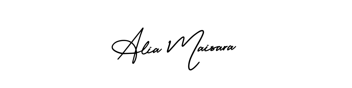Design your own signature with our free online signature maker. With this signature software, you can create a handwritten (AmerikaSignatureDemo-Regular) signature for name Alia Maisara. Alia Maisara signature style 3 images and pictures png