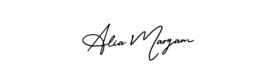 Design your own signature with our free online signature maker. With this signature software, you can create a handwritten (AmerikaSignatureDemo-Regular) signature for name Alia Maryam. Alia Maryam signature style 3 images and pictures png