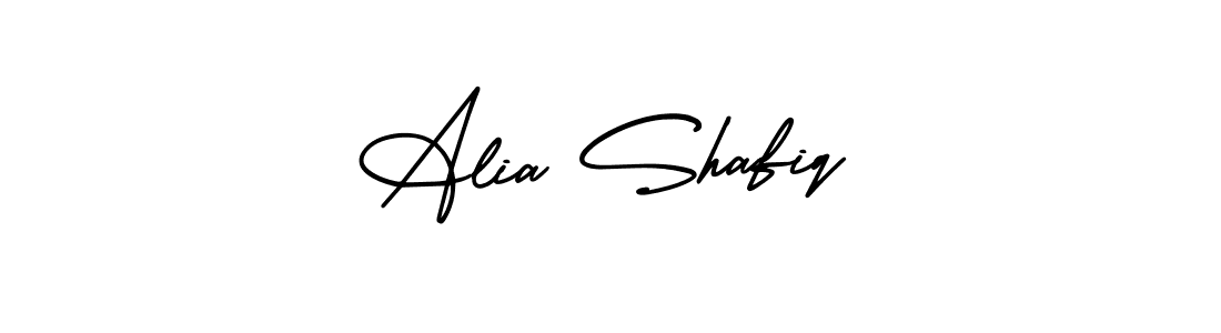 Alia Shafiq stylish signature style. Best Handwritten Sign (AmerikaSignatureDemo-Regular) for my name. Handwritten Signature Collection Ideas for my name Alia Shafiq. Alia Shafiq signature style 3 images and pictures png