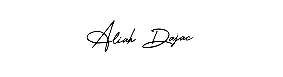 It looks lik you need a new signature style for name Aliah Dajac. Design unique handwritten (AmerikaSignatureDemo-Regular) signature with our free signature maker in just a few clicks. Aliah Dajac signature style 3 images and pictures png