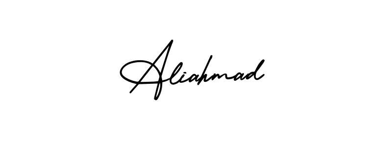 Make a beautiful signature design for name Aliahmad. With this signature (AmerikaSignatureDemo-Regular) style, you can create a handwritten signature for free. Aliahmad signature style 3 images and pictures png