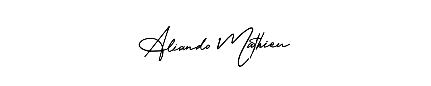 Also we have Aliando Mathieu name is the best signature style. Create professional handwritten signature collection using AmerikaSignatureDemo-Regular autograph style. Aliando Mathieu signature style 3 images and pictures png
