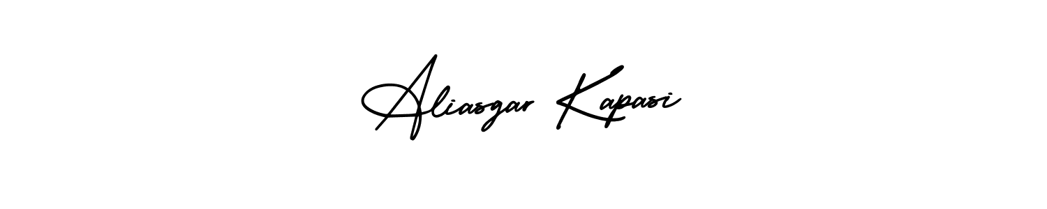 How to make Aliasgar Kapasi name signature. Use AmerikaSignatureDemo-Regular style for creating short signs online. This is the latest handwritten sign. Aliasgar Kapasi signature style 3 images and pictures png