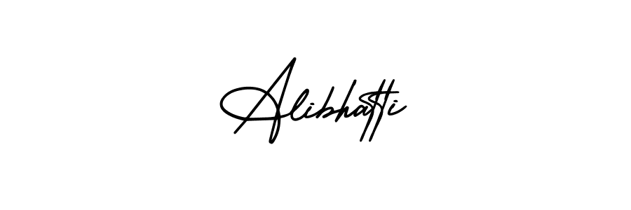 How to make Alibhatti signature? AmerikaSignatureDemo-Regular is a professional autograph style. Create handwritten signature for Alibhatti name. Alibhatti signature style 3 images and pictures png