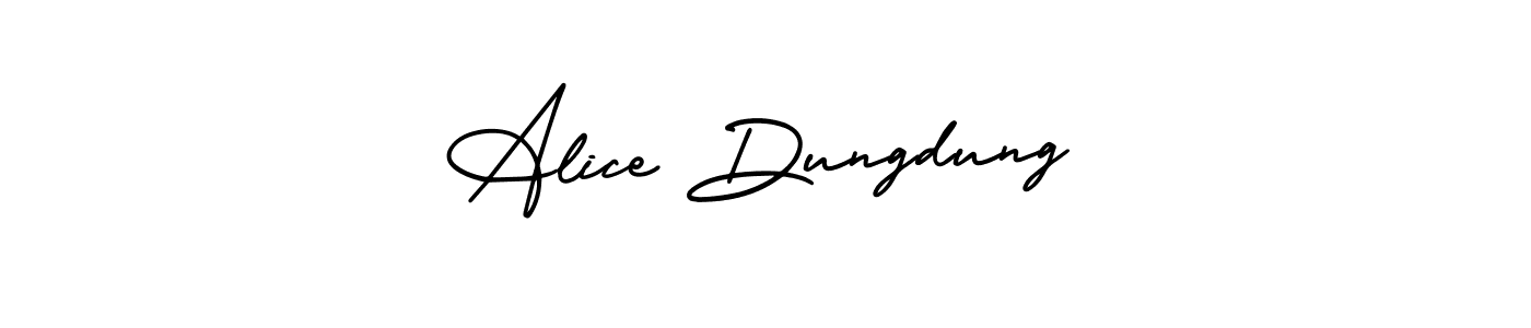 Also we have Alice Dungdung name is the best signature style. Create professional handwritten signature collection using AmerikaSignatureDemo-Regular autograph style. Alice Dungdung signature style 3 images and pictures png