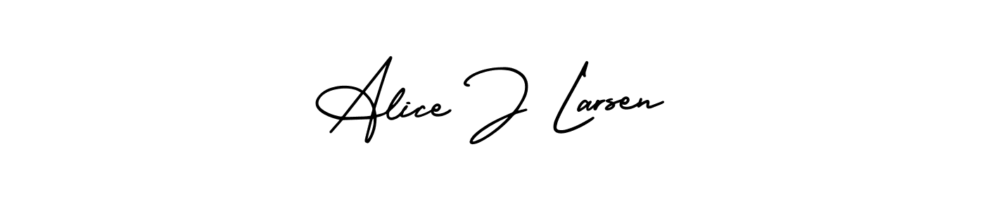 AmerikaSignatureDemo-Regular is a professional signature style that is perfect for those who want to add a touch of class to their signature. It is also a great choice for those who want to make their signature more unique. Get Alice J Larsen name to fancy signature for free. Alice J Larsen signature style 3 images and pictures png