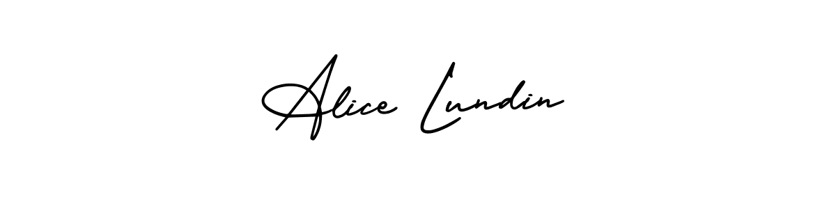 Make a beautiful signature design for name Alice Lundin. With this signature (AmerikaSignatureDemo-Regular) style, you can create a handwritten signature for free. Alice Lundin signature style 3 images and pictures png