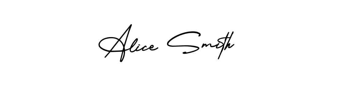 The best way (AmerikaSignatureDemo-Regular) to make a short signature is to pick only two or three words in your name. The name Alice Smith include a total of six letters. For converting this name. Alice Smith signature style 3 images and pictures png