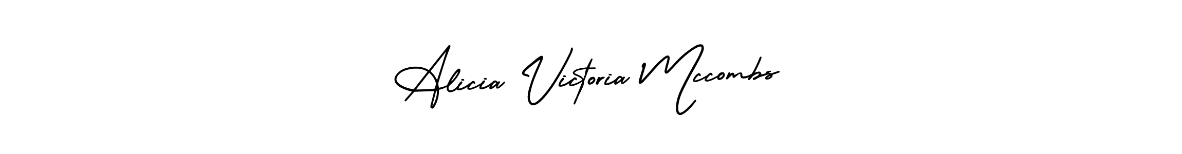 Use a signature maker to create a handwritten signature online. With this signature software, you can design (AmerikaSignatureDemo-Regular) your own signature for name Alicia Victoria Mccombs. Alicia Victoria Mccombs signature style 3 images and pictures png