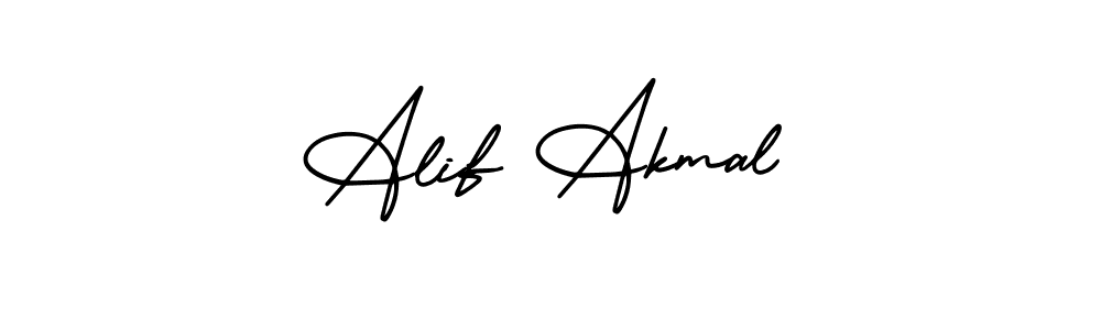 This is the best signature style for the Alif Akmal name. Also you like these signature font (AmerikaSignatureDemo-Regular). Mix name signature. Alif Akmal signature style 3 images and pictures png