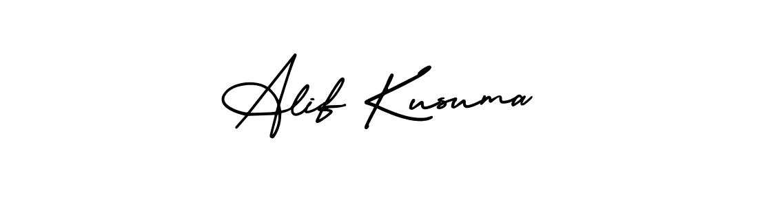 Create a beautiful signature design for name Alif Kusuma. With this signature (AmerikaSignatureDemo-Regular) fonts, you can make a handwritten signature for free. Alif Kusuma signature style 3 images and pictures png