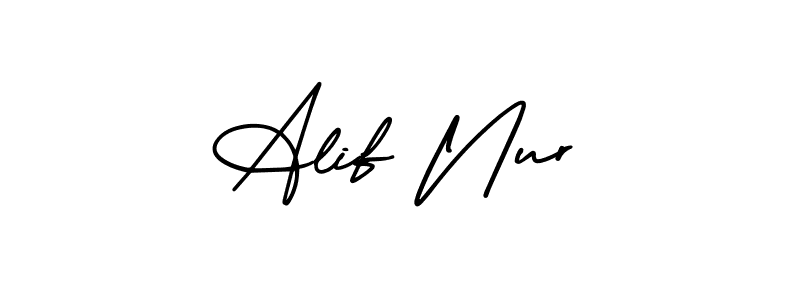 It looks lik you need a new signature style for name Alif Nur. Design unique handwritten (AmerikaSignatureDemo-Regular) signature with our free signature maker in just a few clicks. Alif Nur signature style 3 images and pictures png