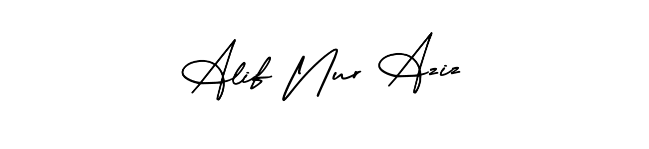 Also we have Alif Nur Aziz name is the best signature style. Create professional handwritten signature collection using AmerikaSignatureDemo-Regular autograph style. Alif Nur Aziz signature style 3 images and pictures png